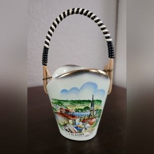 Vintage Traun Austria Souvenir Ceramic Basket EUC $19